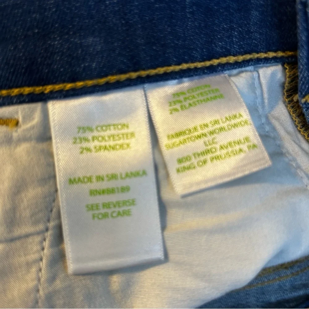 Lilly Pulitzer Aileen Blue High Rise Straight Denim Jeans Button Fly Size 0